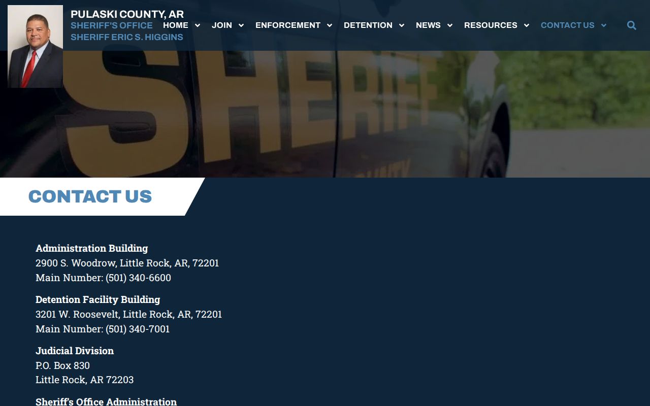 Pulaski County Sheriff contact source for daily arrest confirmation